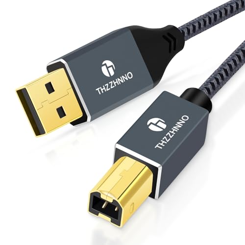 Thzzhnno プリンターケーブル USBケーブル 2M、USB A to B プリンターケーブル タイプAオス-タイプBオス USB 2.0