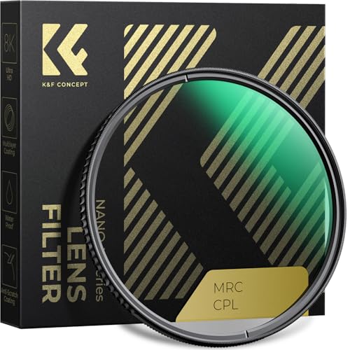 K&F CONCEPT 52mm PLフィルター 日本製AGC光学ガラス HD超解像力 高透過率 低い反射率 28層ナノコーティング サーキュラ