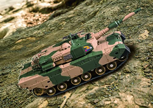 ルミナスエイト 楽天市場店のジョーゼン(Jozen) ダートマックス 1/28スケールラジコン 陸上自衛隊90式戦車 JRVK119-GR グリーン｜アングル3