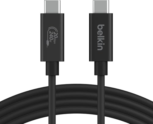 Belkin USB-Cケーブル USB4 240W 20Gbps高速データ転送 4K/60Hz対応 HDR対応 iPhone15/MacBoo