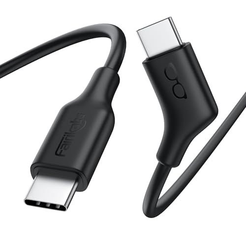 ブラック/2m/-・Size:2m・フル機能対応 USB-C ケーブル（2m）：Fairikabe USB-C to USB-C ケーブル（長さ2m ）は、最大10Gbpsデータ転送 + 最大60W急速充電 + オーディオ＆ビデオ伝送に対応。※ご使用のUSB-Cポートが「データ転送・給電・映像出力（DP Alt Mode）」に対応している必要があります。・VRグラス専用設計ケーブル：柔らかく、L字型コネクタ採用で取り回しやすい設計。ノートPCとXreal Air Pro / Nreal / などのAR・VRグラスを接続し、映像・音声を安定伝送。VR体験をより快適に。・10Gbps 高速データ転送対応：USB 3.2 Gen 2 規格に準拠し、最大10Gbpsの超高速データ転送を実現。SSDやPC/ノートPC間での大容量ファイル転送も数秒で完了。USB-C データ転送対応ポートを搭載したあらゆるデバイスで使用です。・60W PD 急速充電対応：USB-C to USB-C 急速充電ケーブルは、最大 60W（20V/3A） の充電に対応。スマートフォンを35分で約8