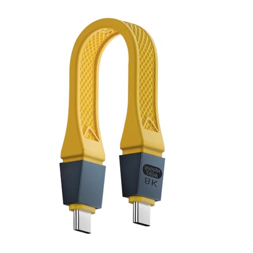 イエローの80Gbps/5 inches/-・Color:イエローの80Gbps・80Gbps高速転送:短いUSB C - USB Cケーブルは、80Gbpsの双方向データ転送、120Gbpsのビデオ帯域幅をサポートします。 このthunderbolt 5ケーブルは、プロ、ゲーマー、高速で信頼性の高いデータ転送を求める人に最適です。・240Wの急速充電: このタイプCからタイプCへのケーブルは、一部の電力を必要とするデバイスでは240Wの高電力供給がで、PD3.1高速充電をサポートし、すべての充電ニーズを満たします。・プロフェッショナル向けデュアル6K / 8KThunderbolt 5用16Kケーブルは、デュアル6K 60Hzまたはデュアル8K 60Hzディスプレイをサポートします。60Hzの解像度で16KをサポートするこのUSB4バージョン2ケーブルは、540Hz/240Hz/144Hzの4Kでのゲームをサポートし、スムーズでラグのないThunderbolt 5ケーブルに最適です。 ゲームプレイ。・短いUSB Cケーブル長さ5インチ/13cm80Gbps高速転送:短いUSB C - USB Cケーブルは、80Gbpsの双方向データ転送、120Gbpsのビデオ帯域幅をサポートします。 このthunderbolt 5ケーブルは、プロ、ゲーマー、高速で信頼性の高いデータ転送を求める人に最適です。