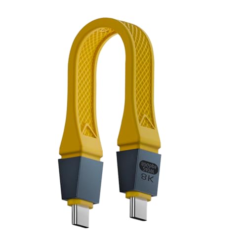 Poyiccot 80Gbps USB C 充電 ケーブル 短い 80Gbps 高速データ転送 &240W 超高速充電&120Gbps帯域幅、U