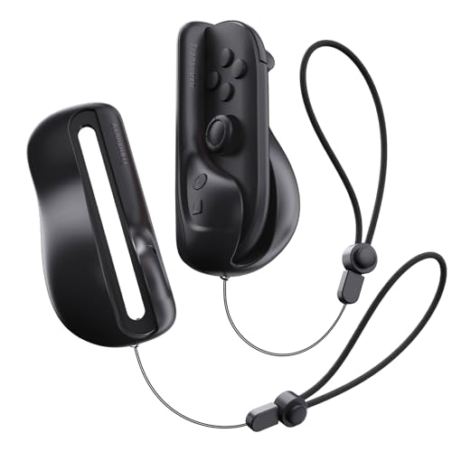 最新バージョンTRANSNOVO Switch2用のゲームマウス ジョイコンに適合するマウスグリップ マウスホルダー ストラップ付き Home・