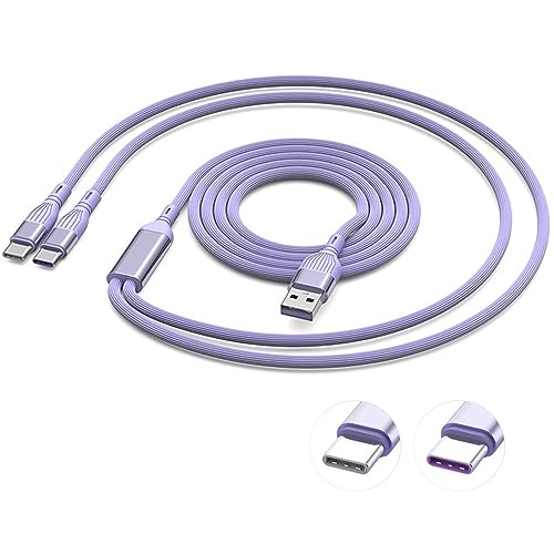 USB タイプc 充電 ケーブル 2in1 66W/6A 急速充電ケーブル データ転送 Y字 Type A ...