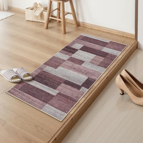 HAOCOO 玄関マット 60X120cm 厚さ5mm 北欧風 ラグ 廊下敷き マット 滑り止め 漏れ防止 防音 洗える バス キッチンマット