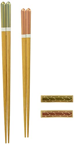 イシダ 日本製 桐箱 箸置付 夫婦箸 スローリビング 14×27.5×2.5cm