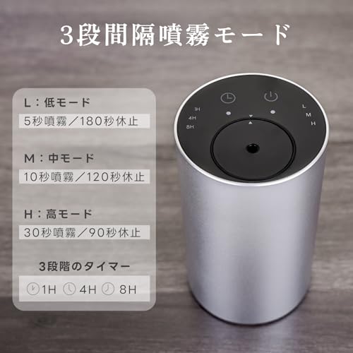 アロマディフューザー ネブライザー式 水なし 車用 エッセンシャルオイル アロマオ...