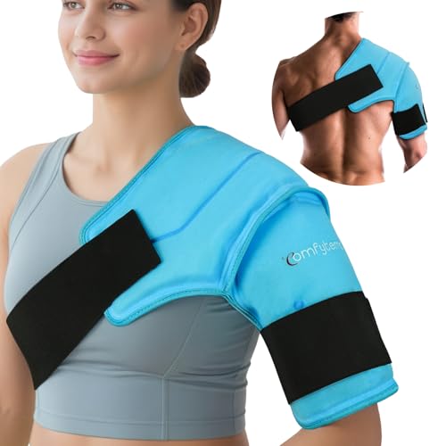 ブルー/XL/-・Size:XL・新型3D肩用ジェルアイシング：Comfytemp肩用アイシングは、特に肩のために設計されています（氷と氷嚢は不要）。肩の形状に完璧に沿うように設計されており、人体工学的なデザインとフィット感に優れており、温熱＆冷感を提供します。・効果的で均一：Comfytemp肩用アイスパックは、ひやすと温めるがひとつになったもので、さまざまな状況でのニーズに応える。冷蔵庫（凍結1時間）または電子レンジ（加熱40秒）に入れ、足首の周りや希望の部位に貼るだけです（温度が足りない場合は10秒追加する）！高のジェル素材を使用しているため、冷やすとソフトで心地よく、温めると均一な温かさが得られ、快適なリラックス体験を提供します。・耐久性＆再利用性：高の柔らかで通気性のある素材で作り、この3Dショルアイスパックは長期的な使用に設計されています。専門家レベルのゲルは、凍結された時でも柔軟であり、体の輪郭に簡単に沿わせることができます。漏れや裂けを防ぐための二重密封された縫い目で、部位に信頼性と自然なひんやり感を提供します。・超簡単に使える