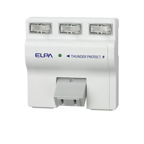 ELPA 耐雷サージ 独立スイッチ付タップ（3個口） A-S500B(W)