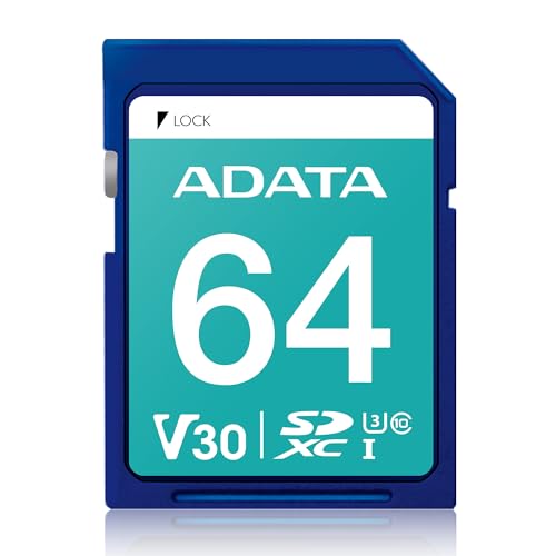 エイデータ SDカード 64GB UHS-I クラス 10 / V30 4K対応 プロ仕様 SD 5.0 最大読...