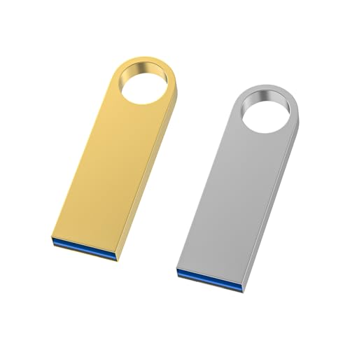 USBメモリ64GB 2個パックWooolken 高速 USB 3.0 サムドライブ 洗練されたメタルフラッシュドライブ キーチェーン付き US