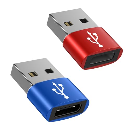 レッド＋ブルー/2/-・Color:レッド＋ブルー・3A急速充電充電時には最大3Aの電源出力に対応し、より速く安全に急速充電できます。・高速データ転送Type C (メス) to USB 2.0 (オス) 変換アダプタ、最大480Mbpsの高速でデータ転送を対応します。ファイルや音楽などを転送でき、携帯電話やタブレットの同時充電にも対応している。在宅やオフィス勤務、またはビジネス出張のお使い、高効率の作業性を実現しました。▲ご注意：本製品はUSB PD急速充電プロトコルをサポートせず、ビデオ出力をサポートしない、イヤホンをサポートせず。・小型で持ち運びしやすくusb type c 変換アダプタ。小型化、軽量化を実現、アルミ合金製で安全かつ省スペースのボディは高級感があり、耐久性と耐衝撃性に優れています。わずか21x15x6.5mmのサイズで、収納しやすくて、旅行中、自宅、職場などで持ち運びが簡単です。・幅広い対応機種ノートPCやタブレット端末、スマートフォン等の幅広いUSB-C機器とUSB-A機器に対応し、お使いの機器でUSB-A端子が利用です。