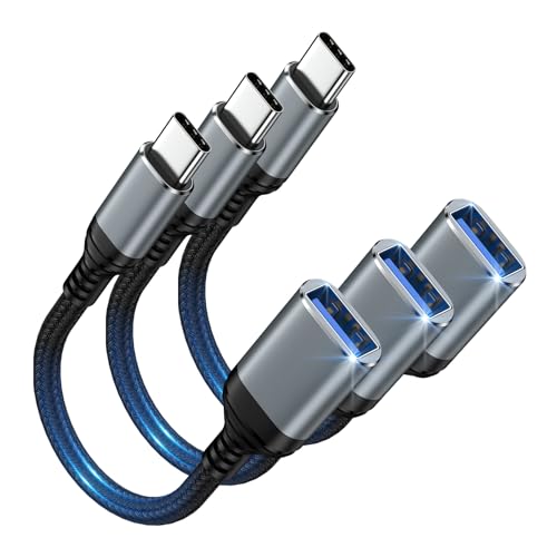 -/3個/-・Size:3個・USB 3.0スーパースピード転送: USB 3.0のフルスーパースピードでのデータ転送は、最大5Gbpsで、USB 2.0より10倍速いです。数秒でファイル、HD映画、曲をUSB-Cデバイスに転送できます。・OTG機能搭載外付けHDD、USBメモリ、マウス、キーボード、ゲームコントロール、カードリーダーなどのUSB機器をTYPE C端子のスマホやタブレットに接続です。手元のUSB周辺機器を最大限に活用しましょう。▲接続する機器がOTG対応のこと。・プラグ＆プレイ本製品は挿すだけで認識で、New iMacのようなUSB Cポートしかない端末にも使い慣れたUSBメモリーのようなUSB Aアクセサリーを思う存分使えます。・ナイロン絡まないデザイン: 絡まないナイロン編みのデザインで、このUSB 3.0ケーブルは価格帯で他よりも信頼性が高いです。プレミアムナイロン編みのケーブルは追加の耐久性と絡まないことを提供します。・あなたが得るもの: このUSB C OTGアダプターには、12ヶ月のと24/7カスタマー