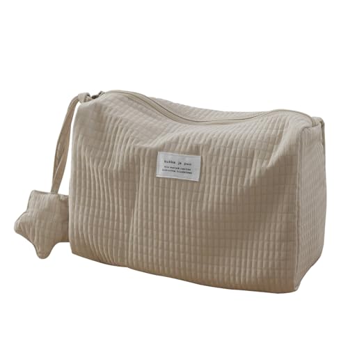 シンプル 北欧ベージュ（grid）/Free Size/166420・Color:ベージュ（grid）Size:Free Size・わずか約70g！ママの荷物負担を減らす 世の中のおむつポーチは、機能性を充実させたためにポーチ自体が重くなっていることも。 ただでさえ荷物の多いベビーとのお出かけで、少しでもママの負担を減らしたい。そんな思いから生まれた軽量おむつポーチです。その重さはわずか約70g。生地にラミネート加工なども施さず、「とことん軽く！」にこだわって作られました。 本体は柔らかな生地を採用。中身の量が減った時にもコンパクトに持ち運びができます。・自立しやすい素材使いに ポーチの両サイドのみに中綿を入れることで、軽さをキープしながらも自立しやすい設計に。・ごちゃつき防止の仕切り付き 内側には仕切りポケットが付いています。おむつはもちろん、ごみ袋や綿棒、保湿クリームなどの細々したものまで整理整頓しやすく、使う時もスムーズに。・安心の低ホルムアルデヒド 厚生労働省が定める乳幼児用の基準値（吸光度差0.05）を、下回る0.01。お子様に安心してお使