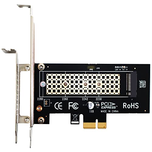 GLOTRENDS M.2 PCIe X1変換アダプターカード M.2 PCIe 4.0/3.0/2.0 SSD (NVMe/AHCI Key