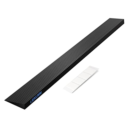 LIEKUMM 高さ2.5cm 幅90cm 奥行8cm 耐荷重650kg ゴムスロープ 段差解消スロープ 天然ゴム製 バリアフリー 車椅子スロー