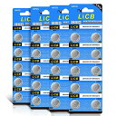 LiCB 40個 LR44 ボタン電池 アルカリ 電池
