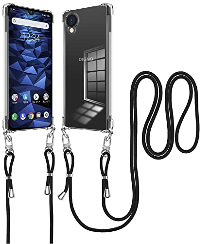 Kyocera DIGNO BX2 ケース クリア DIGNO SX2 カバー DIGNO BX2 A101KC スマホケース ネック ショルダ