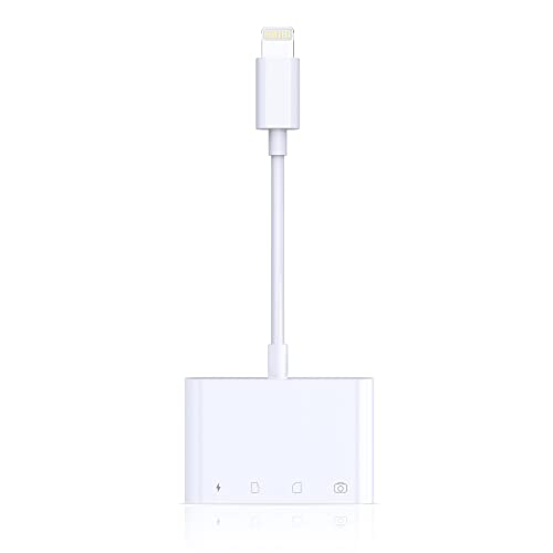 2023 MFi認証製品iPhone SD カードリーダー 4in1 USB SDカードカメラリーダー SD/TF カメラアダプタ 高速データ転 1