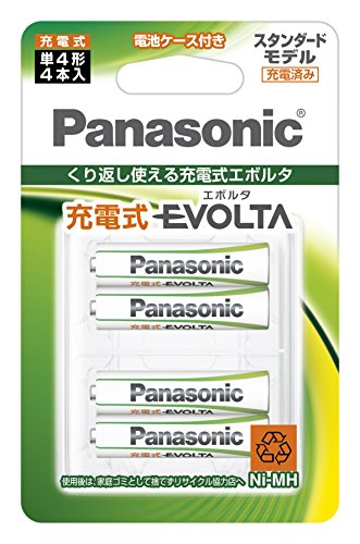 単体・ 4本 BK-4MLE/4BC・サイズ:単4形・入り数:4本入り・電池容量:min.780 mAh・電池ケース"1.持ち運びに便利な電池ケース付き2.Min.780 mAh※1で、1回の充電で長持ち3.低温特性にすぐれ、マイナス20度の寒い場所でも性能を発揮 ※1JIS C8708 2007(7.2.1)の試験条件に基づく電池の最小(Min.)容量