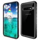 Samsung Galaxy S10 防水ケース DINGXIN 指紋認証対応 Qi充電対応 防水 防雪 防塵 耐震 IP68防水規格 超軽量