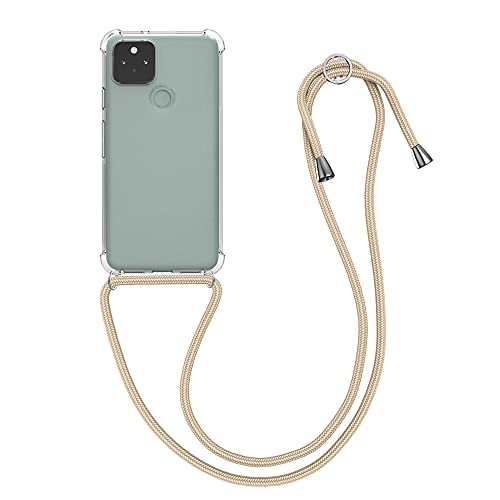 kwmobile 対応: Google Pixel 5 ケース - スマホショルダー 携帯ストラップ付 スマホケース 斜めがけ 首掛け - 落下