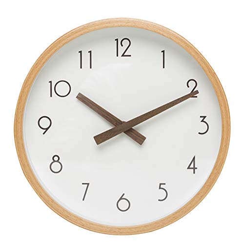 木製の掛け時計式掛け時計天然木製の針と のムーブメントの現代北欧スタイルの直径22 CMが簡単で、数字がはっきり見えます。 … … 1