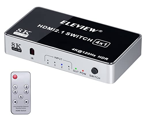 ELEVIEW HDMI 2.1 切替器 セレクター 4入