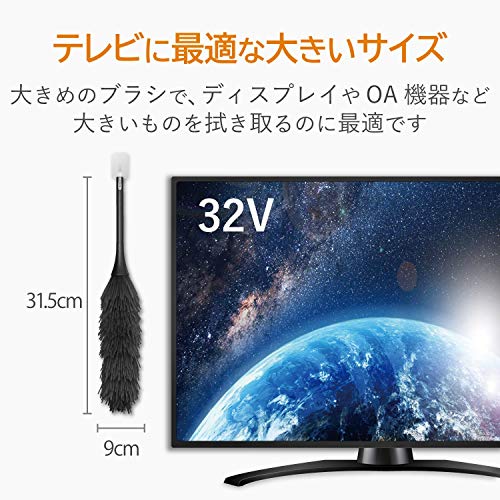 エレコム 除電ブラシ ほこりとり クリーニングブラシ 強力 収納ケース付き ブラック AVD-TVBR03ASC luminous81023-10099573 ルミナスエイト 楽天市場店 サンプル画像2