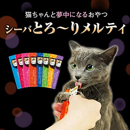ルミナスエイト 楽天市場店のシーバ (Sheba) 猫用おやつ とろ~り メルティ 贅沢シーフードセレクション 12グラム (x 40)｜アングル3
