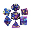 LIANHATA 多面体 ダイス サイコロ セット アクリル 7個入り D20 D12 D10 D8 D6 D4 神話TRPG MTG カードゲ
