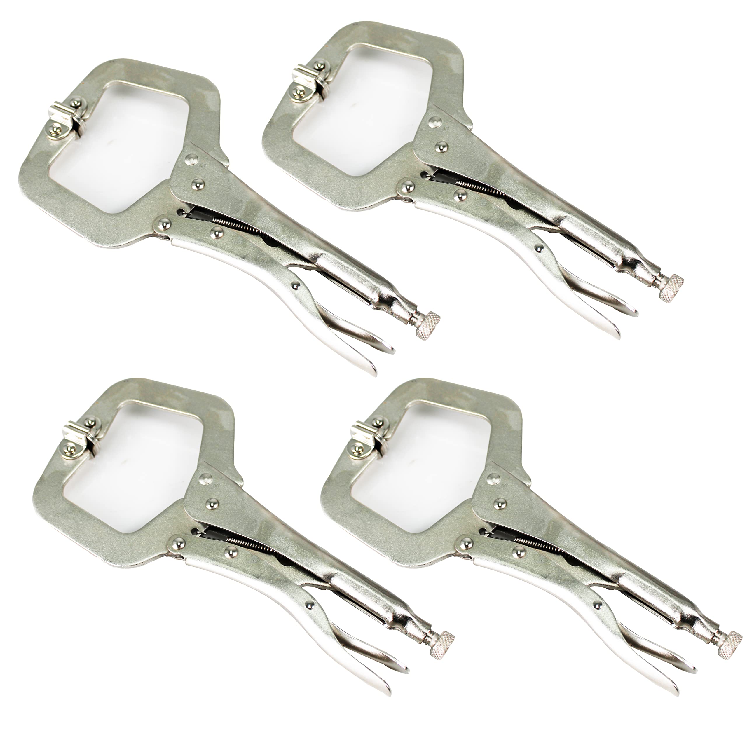 Rakuten - HFS(R) C型ロッキングプライヤー 280mm 4点入り バイスCクランプ DIY 木工 工具 固定工具