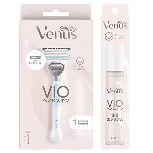 VENUS(ヴィーナス) まとめ買いジレットヴ ィーナス VIOヘア&スキン 女性用 カミソリ 本体(替刃1個付)+保湿エッセンス50mLセット VENUS(ヴィーナス) まとめ買いジレットヴ ィーナス VIOヘア&スキン 女性用 カミソリ 本体(替刃1個付)+保湿エッセンス50mLセット