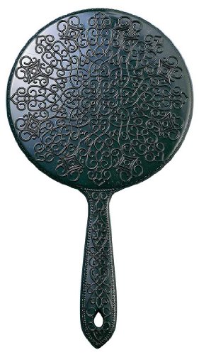 Y−13 メッキハンドミラー ブラック