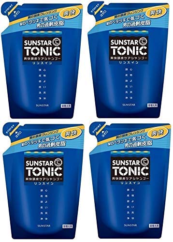 ・ 340ミリリットル (x 4) 4901616107427説明 まとめ買いサンスタートニック爽快頭皮ケアシャンプーリンスイン 詰替え用×4個