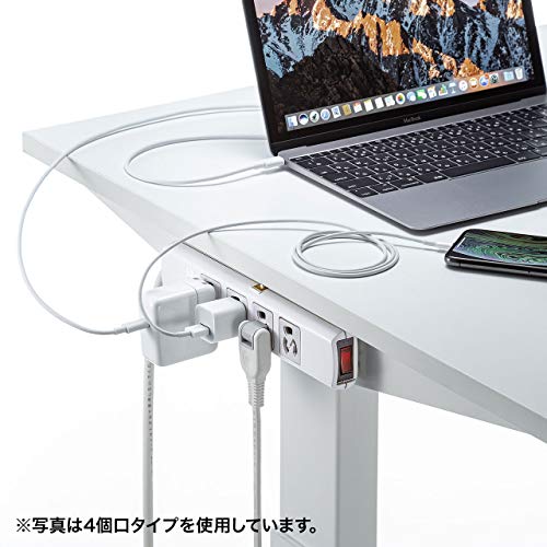 サンワサプライ 雷ガードタップ 3P・6個口 3m TAP-SP36MG-3