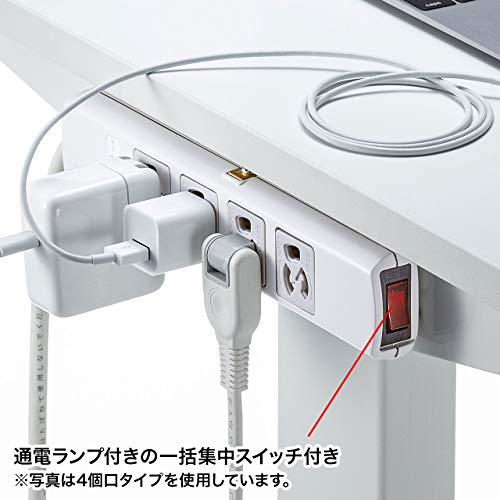 サンワサプライ 雷ガードタップ 3P・6個口 3m TAP-SP36MG-3