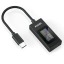 YOJOCK USB電流 電圧チェッカー 電流双方向対応Type-C USBテスター 多機能カラー大画面表示(ケーブル付きモデル)4-30V 0(2)