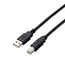 エレコム USB2.0ケーブル A-Bタイプ 仕様固定 5m ブラック U2C-AB50BK/ID