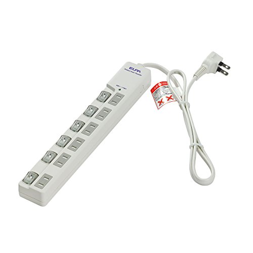 エルパ (ELPA) スイッチ付タップ 雷ガード コンセント 延長コード LED 上差し 6個口 1m WLS-LU610MB(W) エルパ (ELPA) スイッチ付タップ 雷ガード コンセント 延長コード LED 上差し 6個口 1m WLS-LU610MB(W)