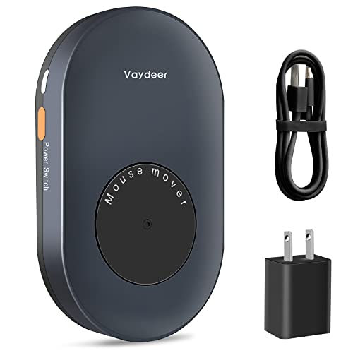 VAYDEER マウスジグラー 検出不能 マウスムーバー 自動 動かす 物理的 Mouse Jiggler Mover、ON/OFFスイッチ付き