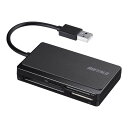 バッファロー BUFFALO USB2.0 マルチカードリーダー ケーブル収納モデル ブラック BSCR308U2BK コンパクトフラッシュ パ(2)