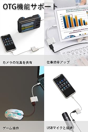 2023新モデル タイプc USB 変換アダプタ 2in1 Type-C USB カメラアダプタ OTG変換ケーブル 高速伝送 双方向 データ転