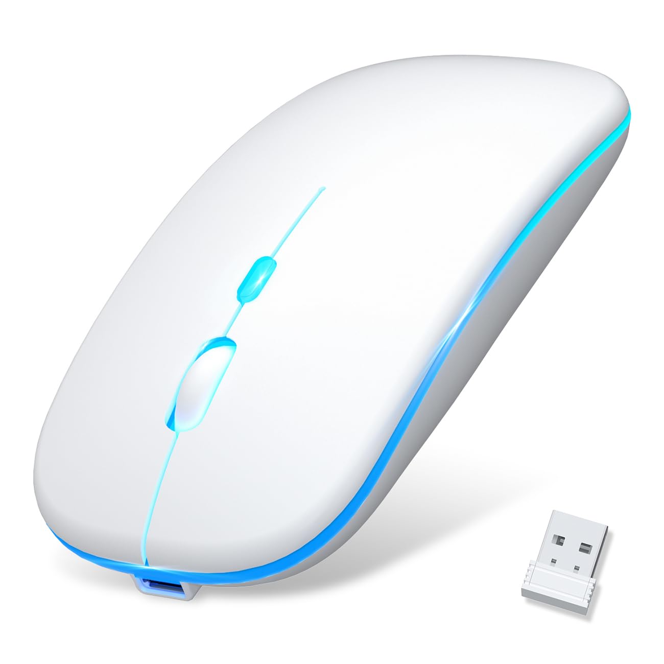 2024極薄型モデル＆Type-C充電式マウス 無線 Bluetooth5.2 ワイヤレスマウス 静音 瞬時接続 小型 高感度 ブルートゥース