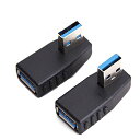 サムコス USB 3.0 アダプタ L型 Type A タイプA オス-タイプA メス 90度 直角 方向 変換 USB コネクタ 左向き/右向