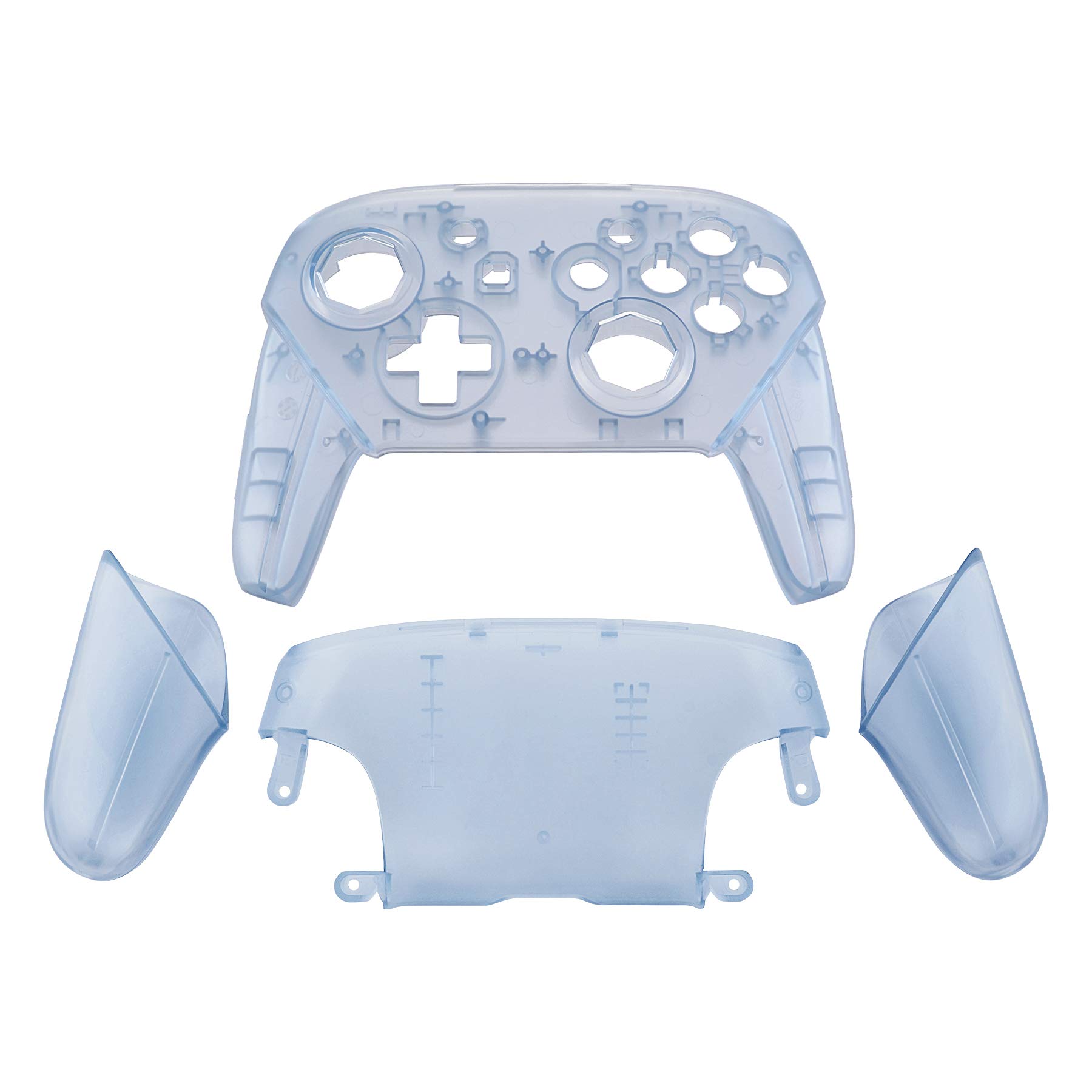 eXtremeRate プロコン switchに対応用オクタゴナルゲートスティックデザインハウジングシェル、クリア素材のswitch プロコンに