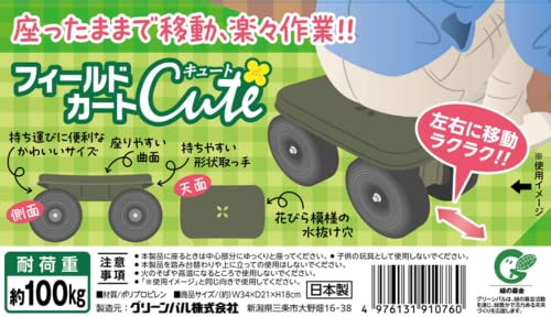 グリーンパル フィールドCute 腰掛 イス 移動 ガーデニング 草むしり 洗車