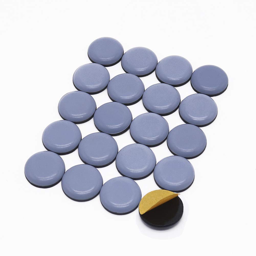 ギノヤ 粘着家具スライダー 20枚入り 25mm丸い家具移動パッド カーペットで楽々移動 キズ防止・防音