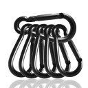 REIYAIBA カラビナ 6個 おしゃれ 小型 超軽量 アルミ合金 多機能 キャンプ カラビナロック ミニ カラビナ フック キーホルダー ノ